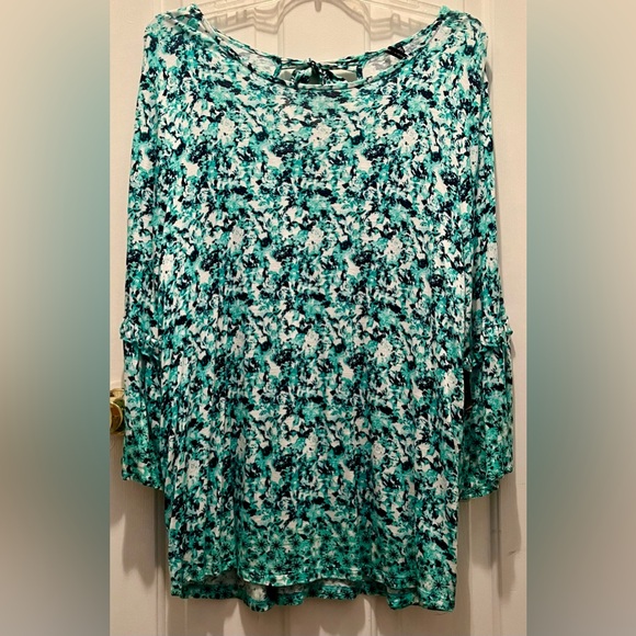 NEW Women’s 3/4 Bell Sleeves Blouse Tunic Top Sz 3X Tie Back Boho NWT - Picture 3 of 15